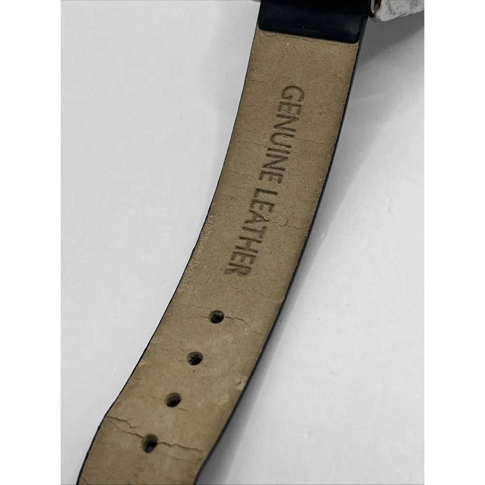 Relic by‎ Fossil Women's Quartz Watch Black Leather Band PR-6084 New Battery